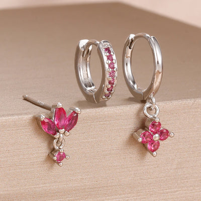 3PCS Stainless Steel Dangle Earrings Set for Women - Smarsty