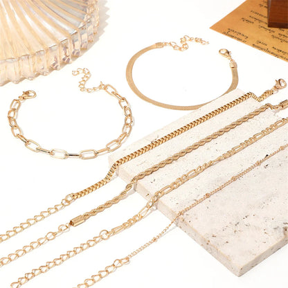 Bohemian Multi-Layer Snake Chain Bracelet Set - Smarsty