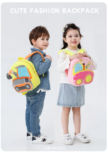 Plush Excavator Kids Backpack For Small School Bags - Smarsty