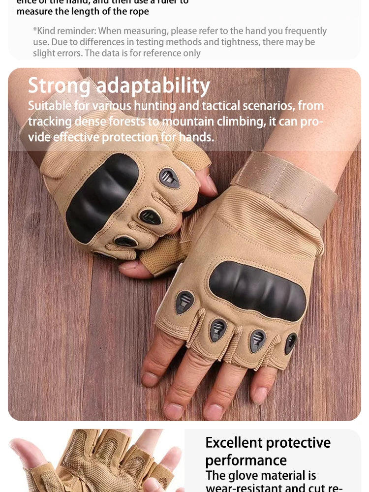 Half Finger Tactical Hunting Gloves Anti Skid Breathable - Smarsty