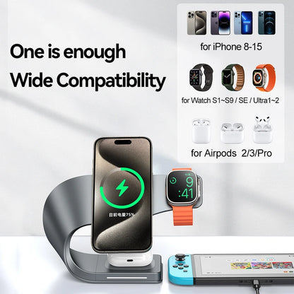Magnetic Wireless Charger Dock For Phone AirPods Watch - Smarsty