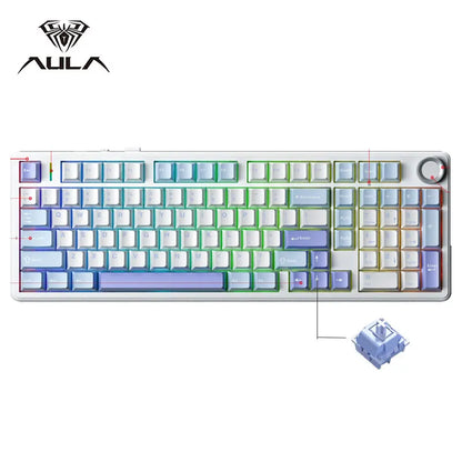 Gaming Mechanical Keyboard With Wireless Three Mode