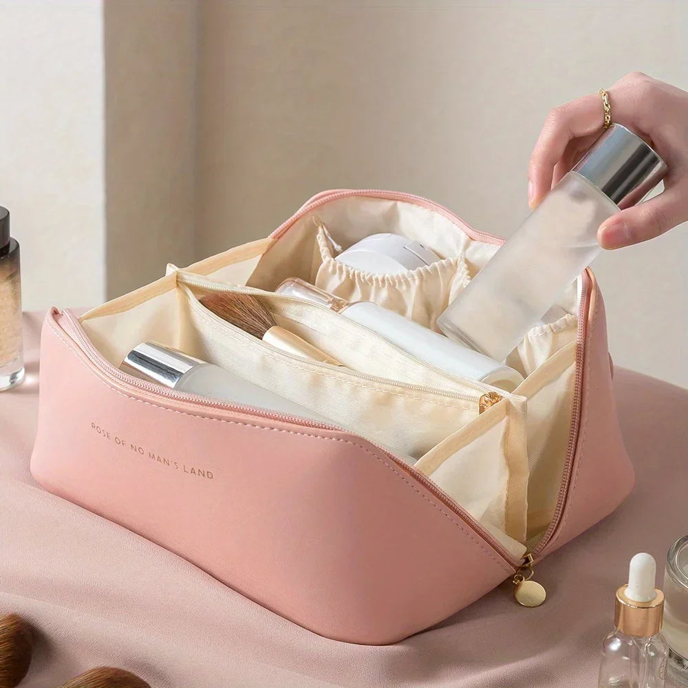 Travel Makeup Organizer Bag With Large Storage Pockets - Smarsty