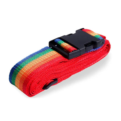 Luggage Buckle Strap Cross Belt Packing Adjustable Travel Accessories Suitcase Buckle Strap Rainbow Baggage Packing Belts