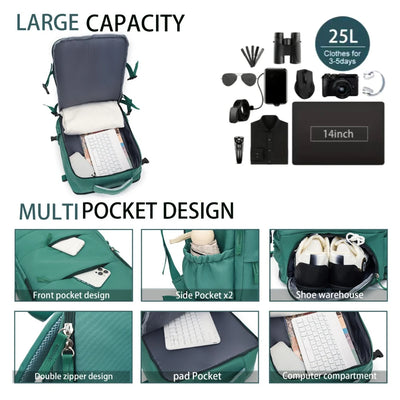 Couples Leisure Lightweight Backpack Travel Backpack Female New Backpack Student Schoolbag Large Capacity Travel Commuter Luggag - Smarsty