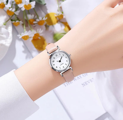 Women Casual Leather Analog Watch with Arabic Numbers - Smarsty