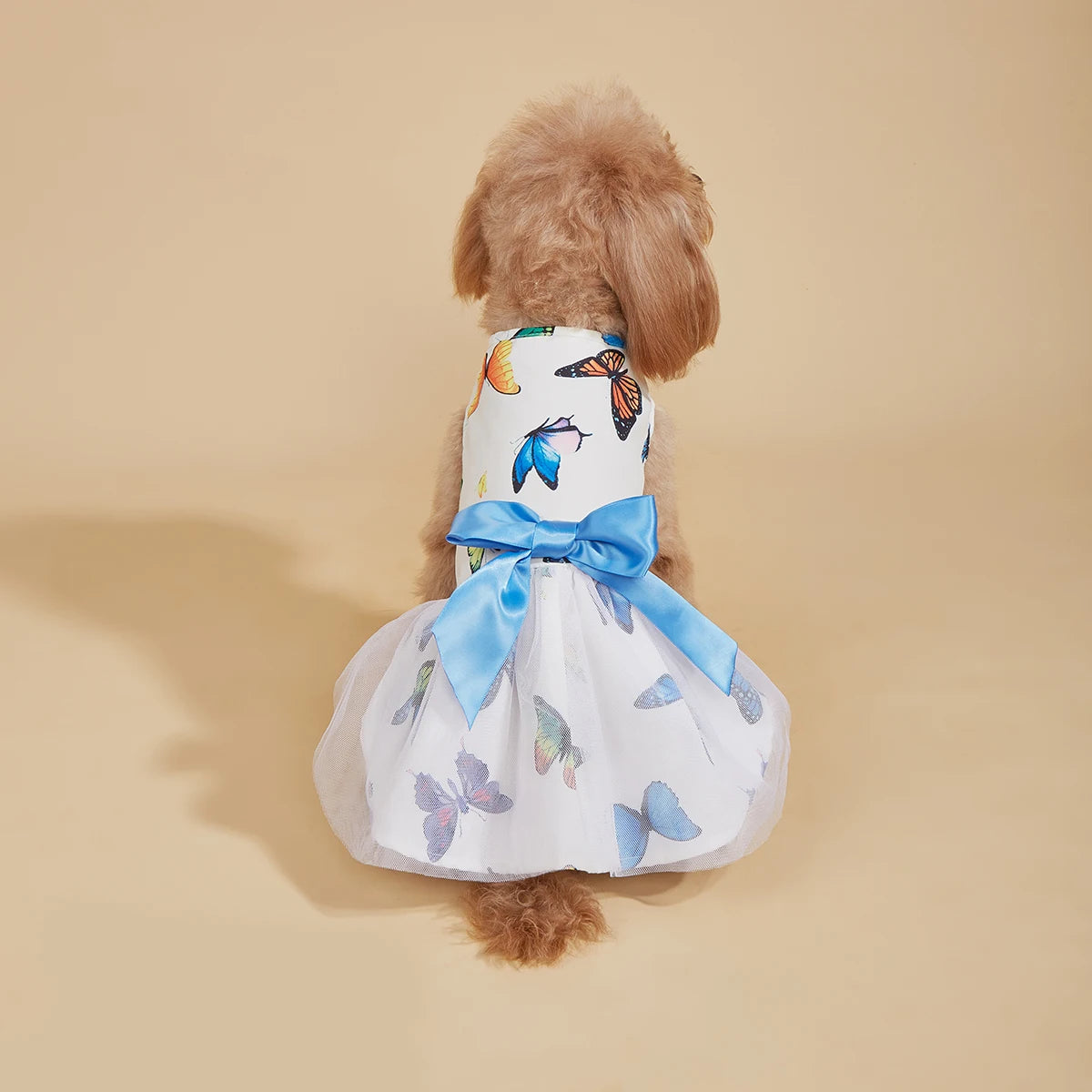 Butterfly Printed Dog Dress for Small Dogs - Smarsty