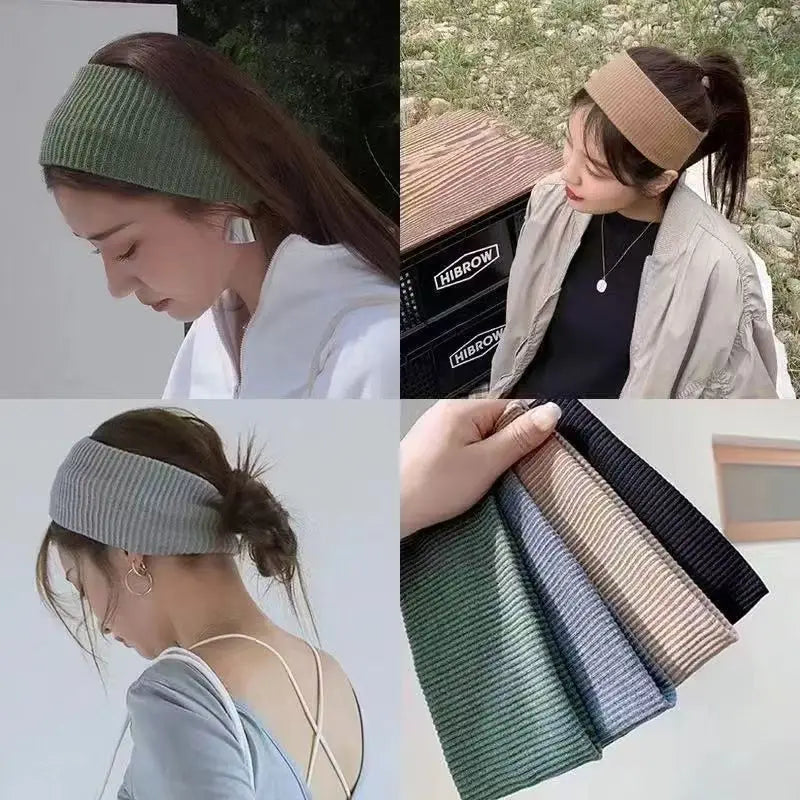 Soft Cotton Knitted Headband For Women Sweat Absorbent - Smarsty