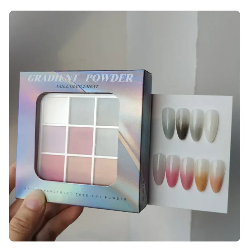 9 Colors Shimmer Nail Powder for Stunning Manicure - Smarsty
