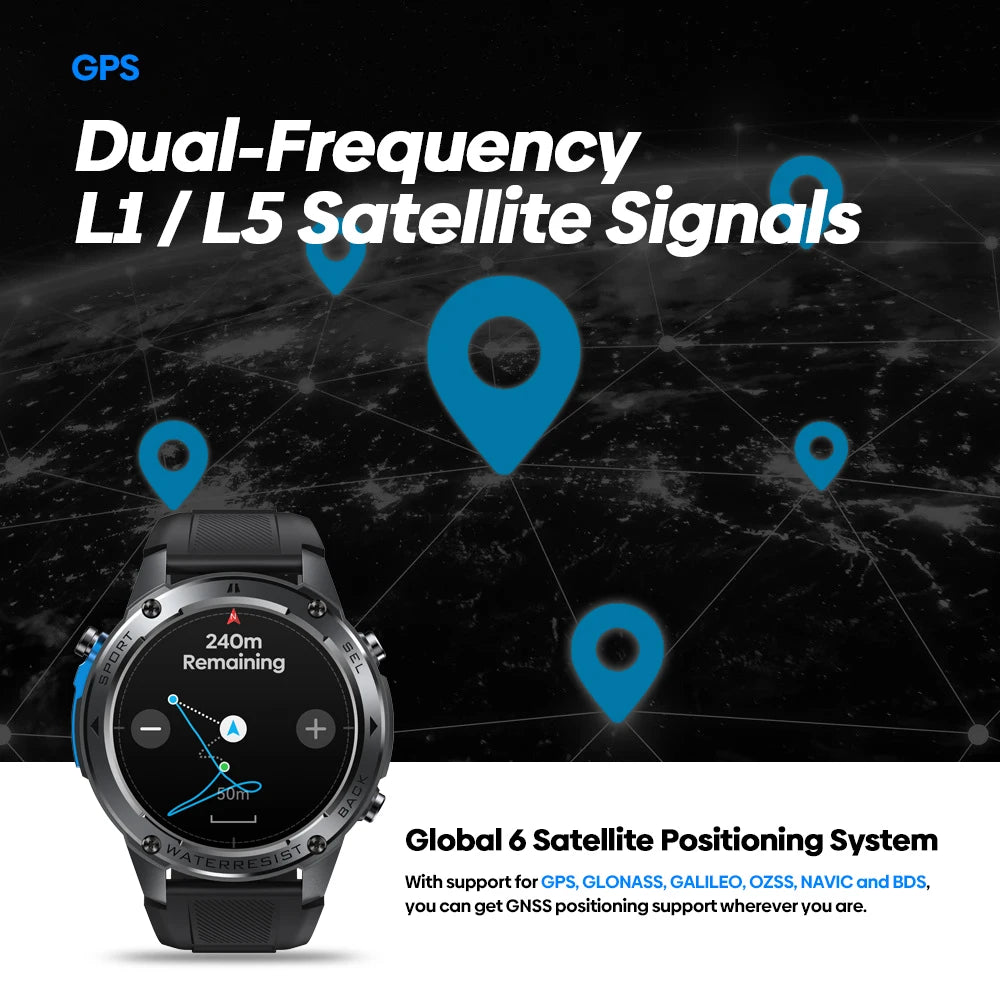 Zeblaze Stratos 2 Ultra GPS Smart Watch with Voice Calling - Smarsty