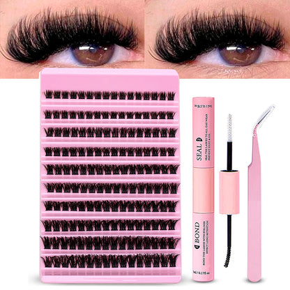 DIY Eyelash Extension Kit with 200 Individual Clusters - Smarsty