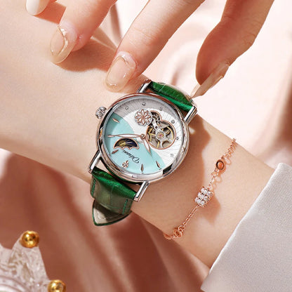 Luxury Automatic Mechanical Watch for Women with Moon Phase - Smarsty
