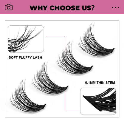 DIY Faux Mink Eyelash Extension Kit with Bond and Seal - Smarsty