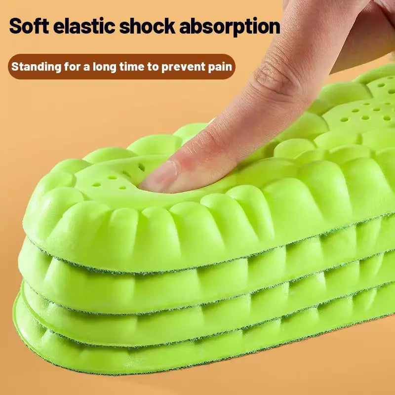 4D Sport Insole Super Soft Shoes Sole Pads for Feet Shock Absorption Baskets Shoe Sole Arch Support Orthopedic Inserts - Smarsty
