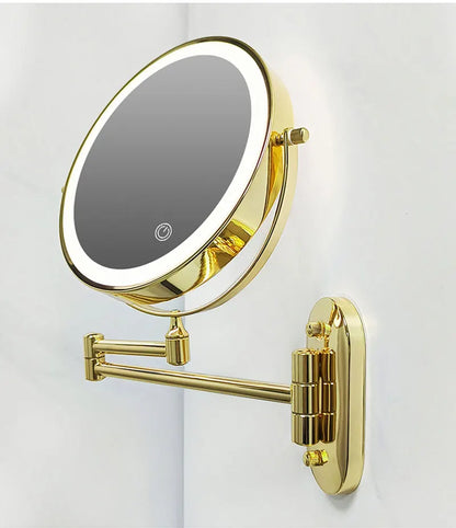 8 Inch Chrome Makeup Mirror with Dual Magnification - Smarsty