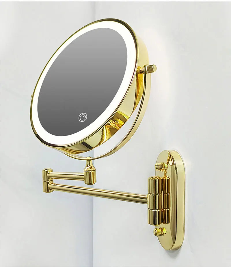 8 Inch Chrome Makeup Mirror with Dual Magnification - Smarsty