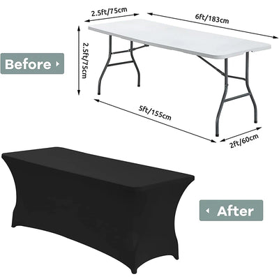 Stretch Spandex Table Cover for Rectangular Tables - Smarsty