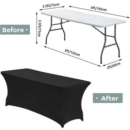 Stretch Spandex Table Cover for Rectangular Tables - Smarsty