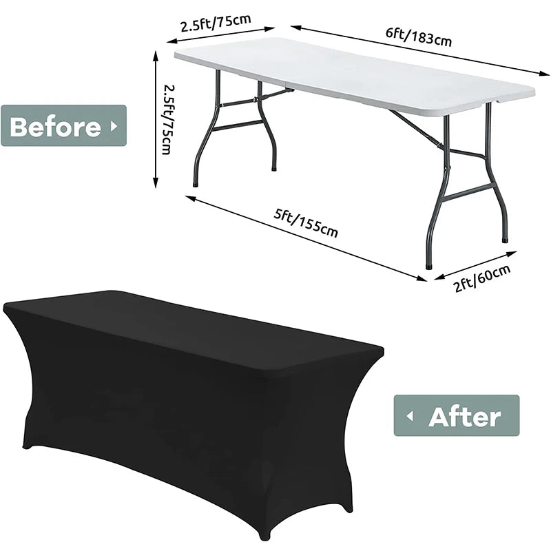 Stretch Spandex Table Cover for Rectangular Tables - Smarsty