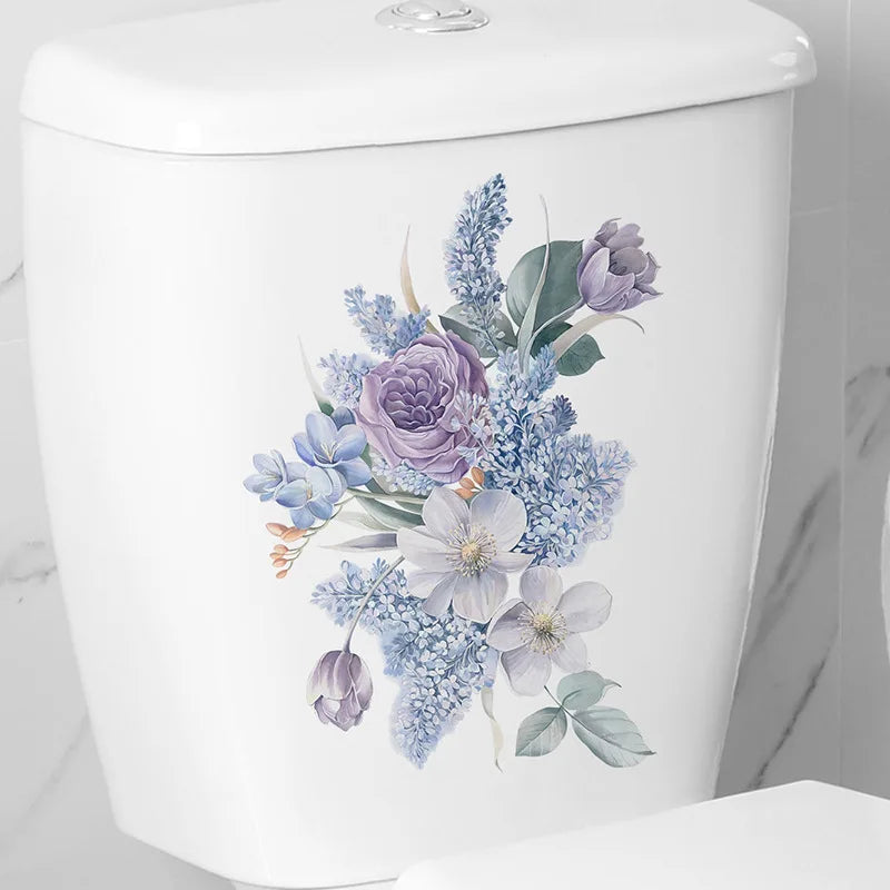 Green Plant Leaves Toilet Wall Sticker for Easy Home Decor - Smarsty