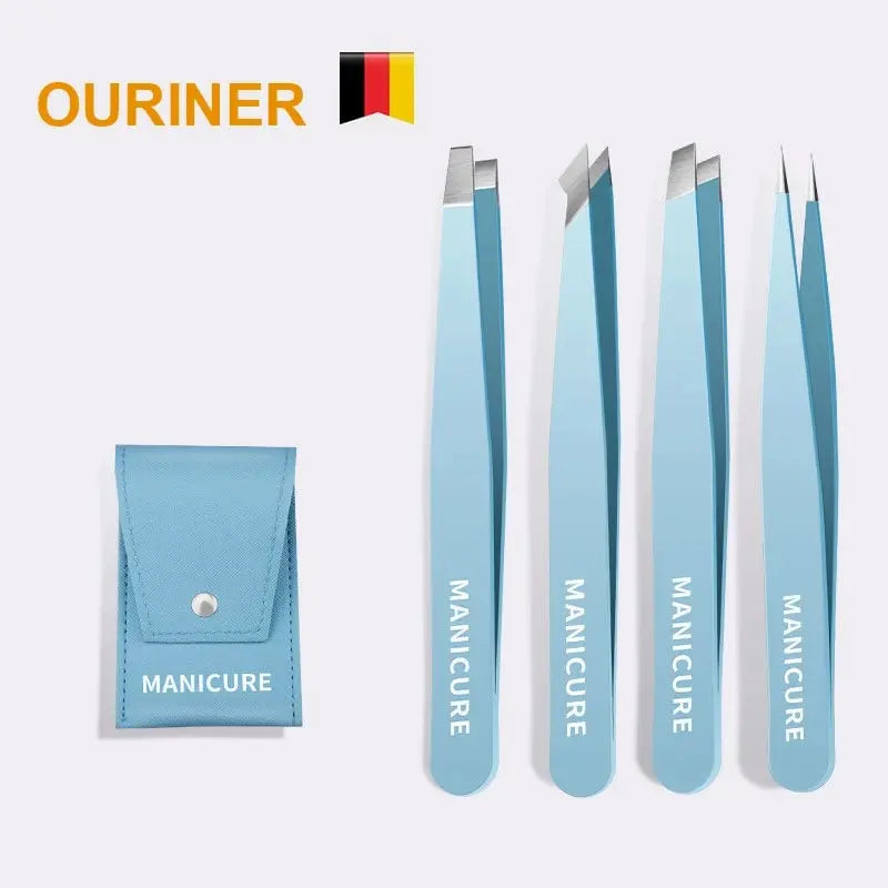 Stainless Steel Eyebrow Tweezers for Precise Hair Removal - Smarsty