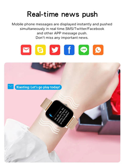 Bluetooth Smart Watch with Touch Call and Fitness Tracker - Smarsty