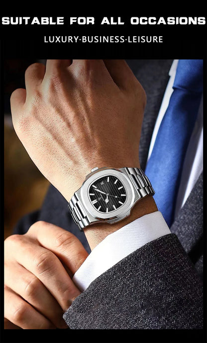 Luxury Waterproof Quartz Men Watch with Luminous Dial - Smarsty