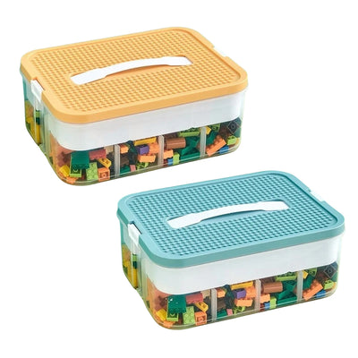 Plastic Lego Storage Box Children Jigsaw Puzzle Building Block Lego Container Classification Part Sort Box Kidroom Toy Organizer - Smarsty