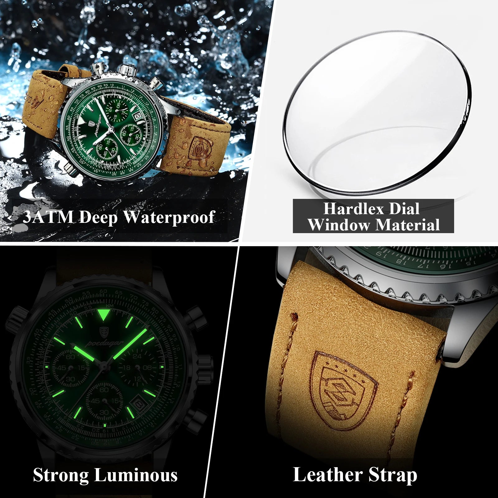 Luxury Waterproof Quartz Chronograph Watch for Men - Smarsty