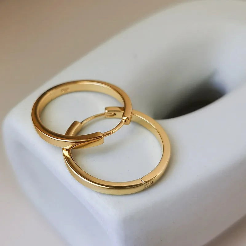 Shiny Delicate Big Round Hoop Earrings For Women Party - Smarsty