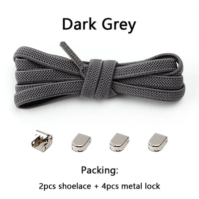 No Tie Elastic Shoe Laces One Size Fits All Adult and Kids Shoes Shoelaces for Sneakers Shoelace Tieless Flat Expand Shoestrings - Smarsty