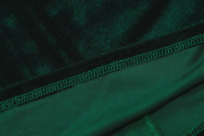 Dulzura 2024 Spring Summer Velvet Long Sleeve Midi Dress For Women Ruched Long Dress Elegant Party Clothes Evening Green Outfits - Smarsty