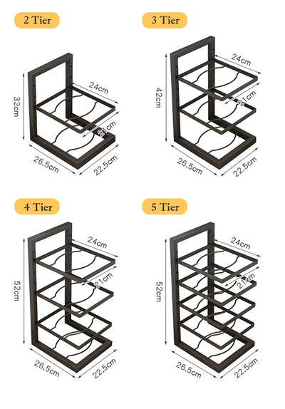 Adjustable Pot Rack Organizer, Kitchen Stainless Steel Pot Storage Rack ,Multi-Layer Household Pot and Pan Organzier for Kitchen by Smarsty