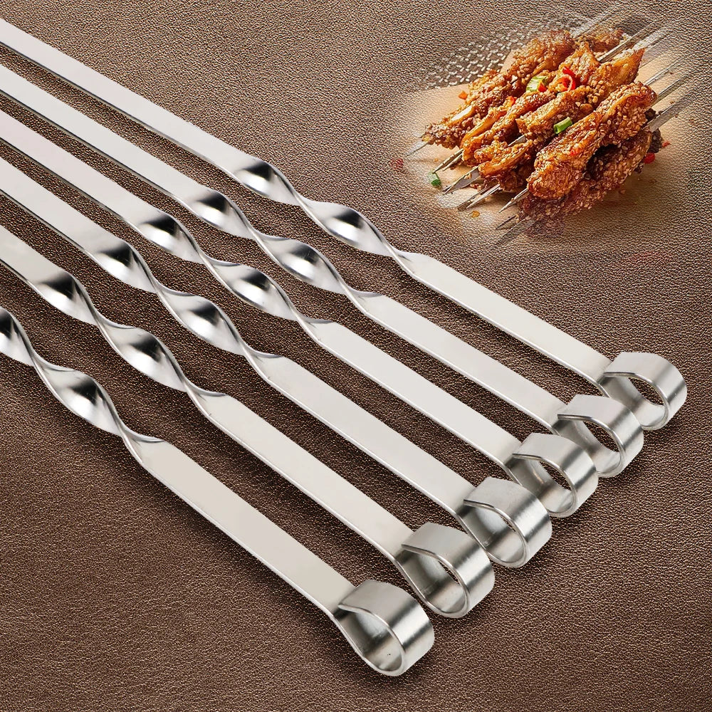 Stainless Steel Barbecue Skewers Set for Easy Cleaning - Smarsty