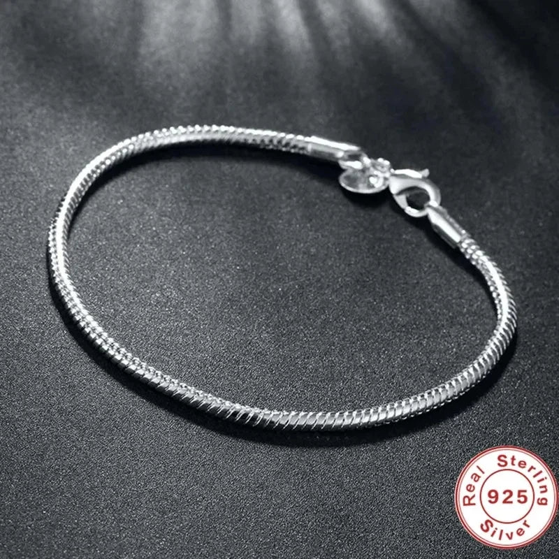 Luxury Handmade 925 Sterling Silver Charm Bracelet for Women - Smarsty