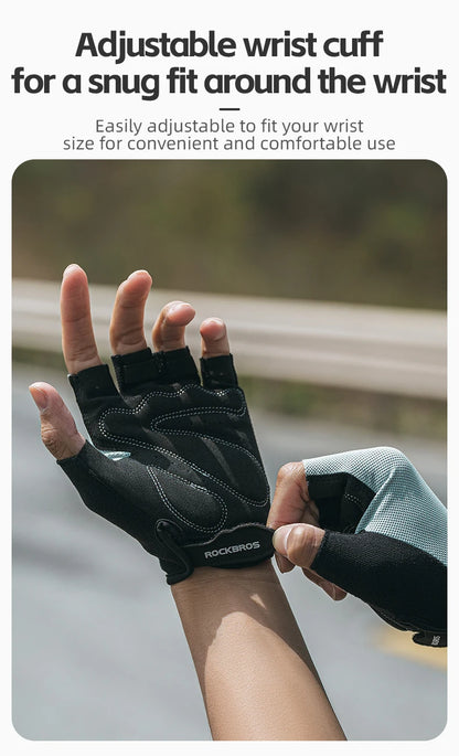 RockBros Breathable Half Finger Cycling Gloves with Anti Slip Pads - Smarsty