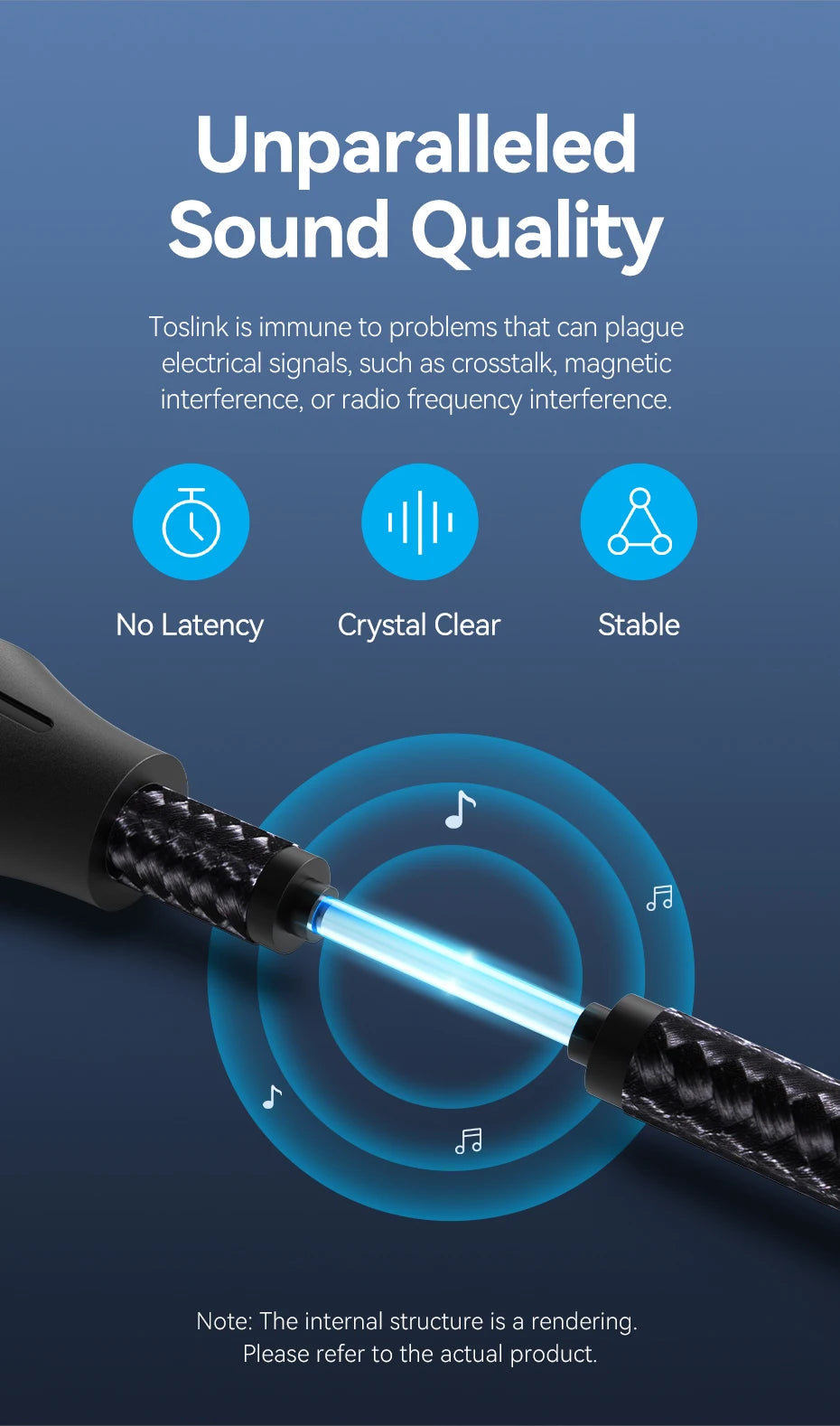 Vention Digital Optical Audio Cable for Superior Sound Quality - Smarsty