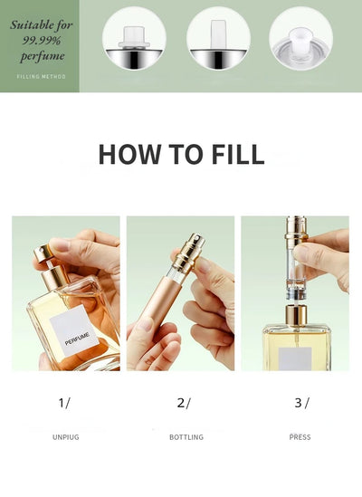 Mini Refillable Perfume Spray Bottles Portable Travel Size - Smarsty
