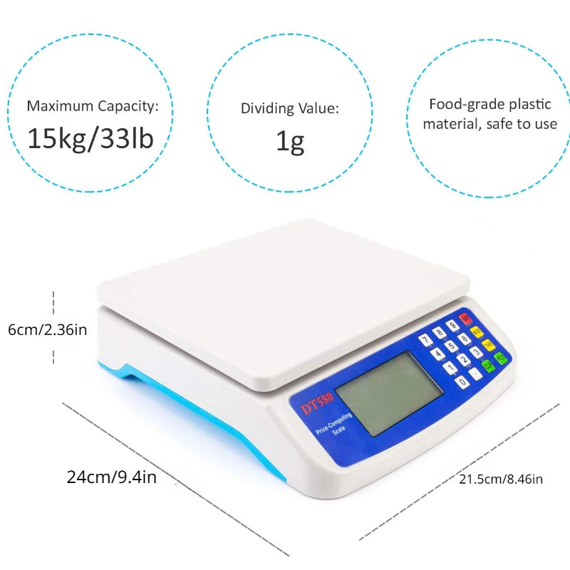 30KG Precision LCD Digital Weight Scale for Accurate Measurements - Smarsty