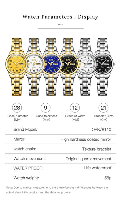 Luxury Waterproof Quartz Watch For Women Stainless Steel Strap - Smarsty