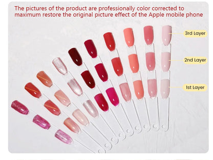 Born Pretty Milky Pink Rubber Base Gel Polish 15ml Self Leveling Formula - Smarsty