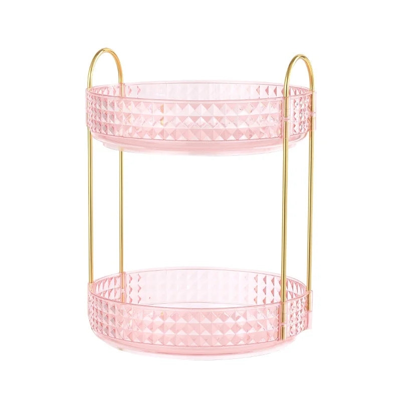 Multifunctional Lipstick Storage Box Rotating Drawer Makeup Box Transparent Desktop Skin Care Product Storage Rack by Smarsty