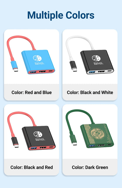 Portable USB C Hub With HDMI Travel And Gaming Dock