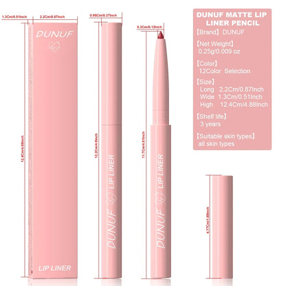 Matte Red Brown Lip Liner Pencil for Plump Lips - Smarsty