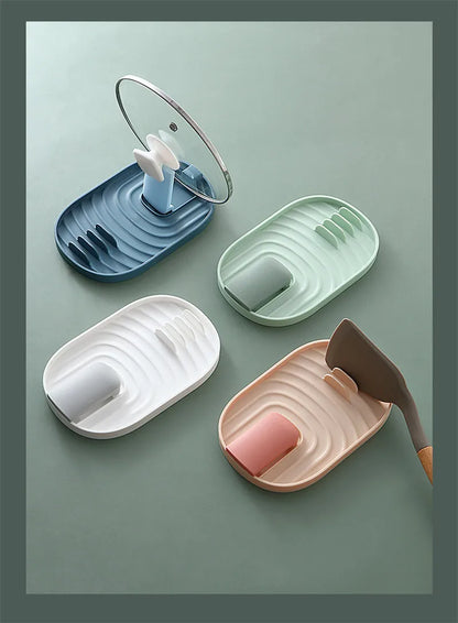 Kitchen Organizer Pot Cover Storage Pancake Turner Rack Soup Ladle Scoop Holder Dish Drain Rack Kitchen Gadgets Accessories