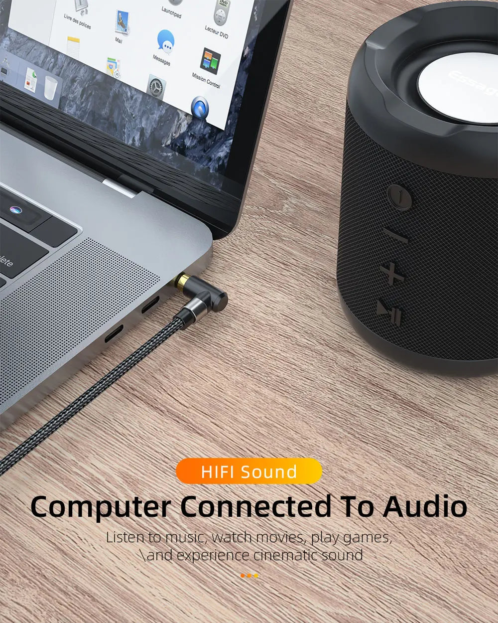 Essager 3.5mm Aux Audio Cable for Clear Sound - Smarsty