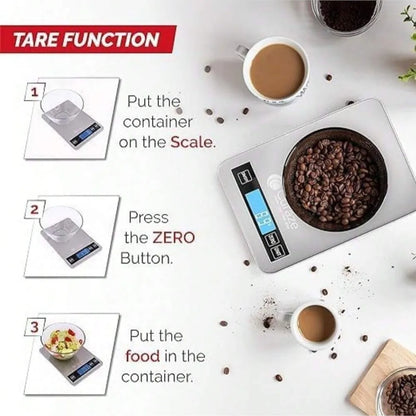 Digital Kitchen Scale with Tare Function and LCD Display - Smarsty