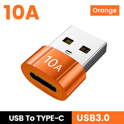 10A OTG USB 3.0 To Type C Adapter USB Female To Type c Male Fast Charging adadpter OTG USB C For Xiaomi Samsung Laptop PC - Smarsty