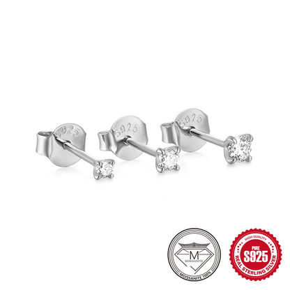 Moissanite Stud Earrings 0.5 To 1.2 Carat Sterling Silver - Smarsty