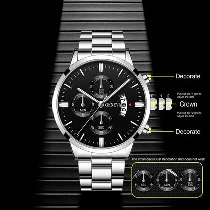 Luxury Quartz Business Watch for Men with Calendar Feature - Smarsty
